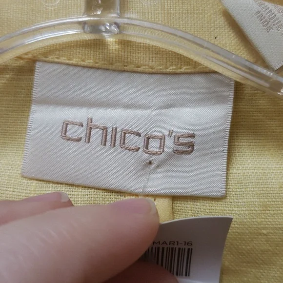 Chico's Sunny Yellow Moto Jacket - Picture 3 of 6